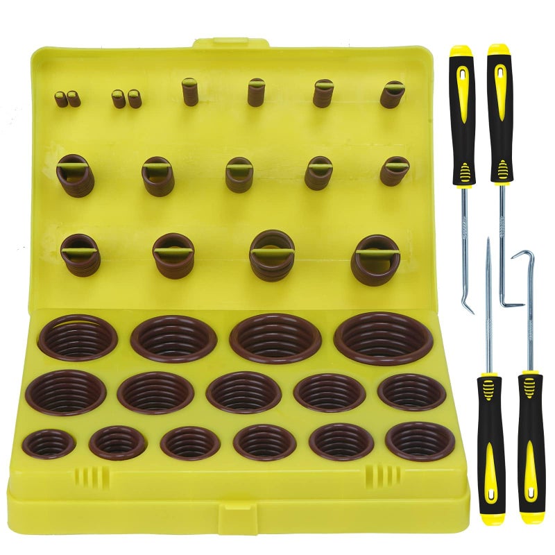 ZDBB 382 PCS SAE FKM Viton O Ring Assortment Kit 30 Sizes Fluorocarbon Oring for Aviation Car Engines Cylinders Hydraulic Plumbing Various Industrial Chemical High Temperature and Oil Resistance - Image 1